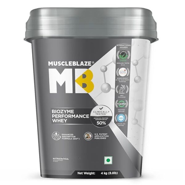 MuscleBlaze Biozyme Performance Whey Protein | Clinically Tested 50% Higher Protein Absorption | Informed Choice UK, Labdoor USA Certified & US Patent Filed EAF - Image 7