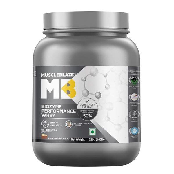 MuscleBlaze Biozyme Performance Whey Protein | Clinically Tested 50% Higher Protein Absorption | Informed Choice UK, Labdoor USA Certified & US Patent Filed EAF - Image 10